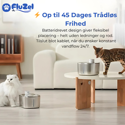 FluZel™: Dyrlægeanbefalet Rustfri Kattefontæne mod Urinvejsproblemer
