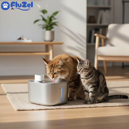 FluZel™: Dyrlægeanbefalet Rustfri Kattefontæne mod Urinvejsproblemer